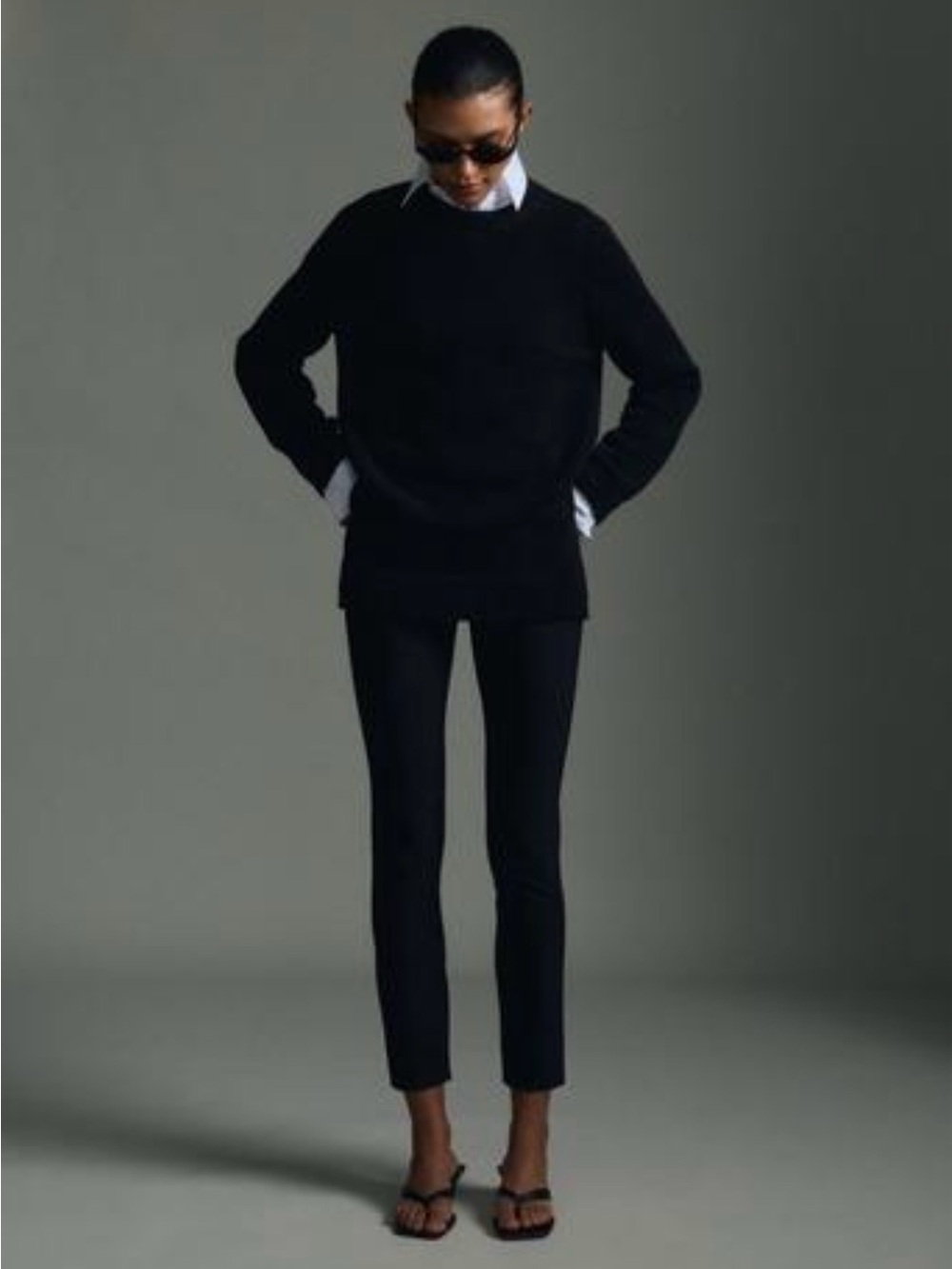 Vince Black Stitch Front Slim Ponte Leggings
